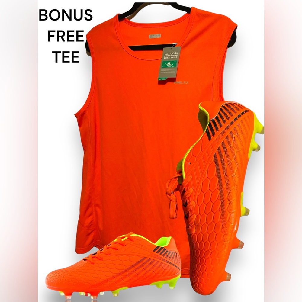 NEW 2 for 1 BONUS Soccer Cleats W/SOCCER TEE